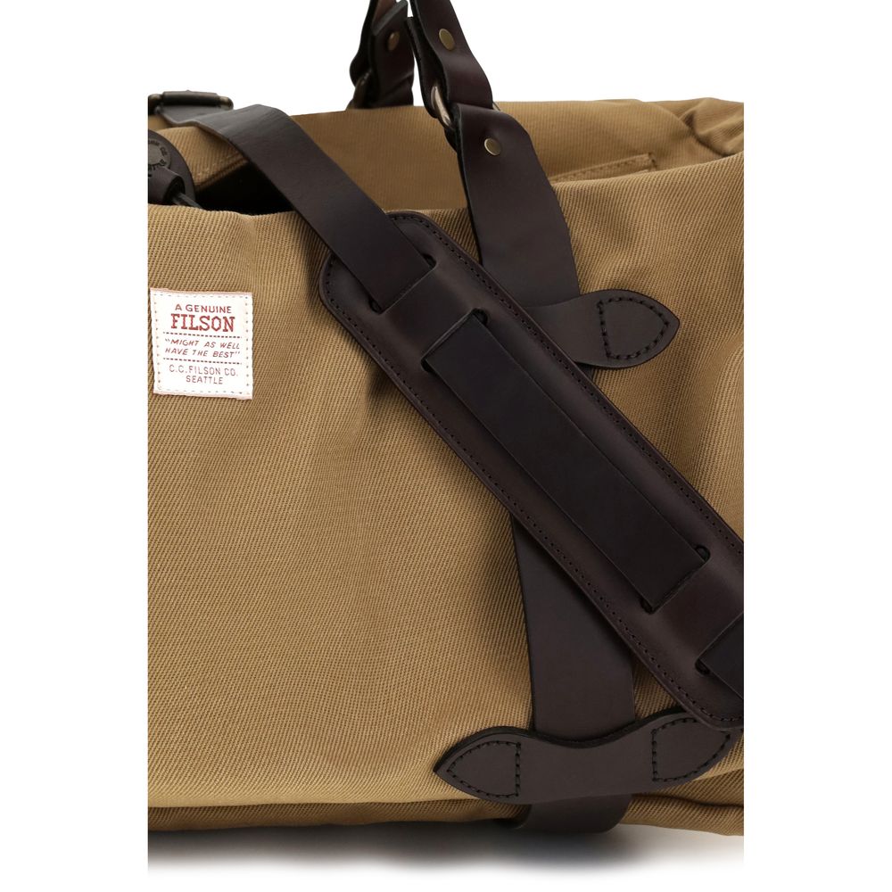 Beige Cotton Shoulder Bag