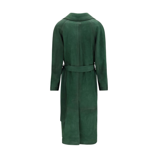 Bicolor Leather Coat