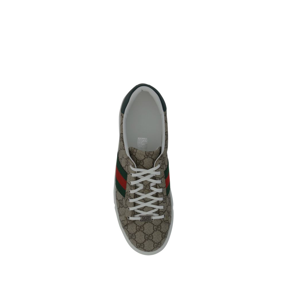 Beige Polyethylene Low Top Sneakers