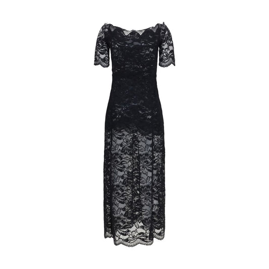 Black Polyamide Cocktail Dress