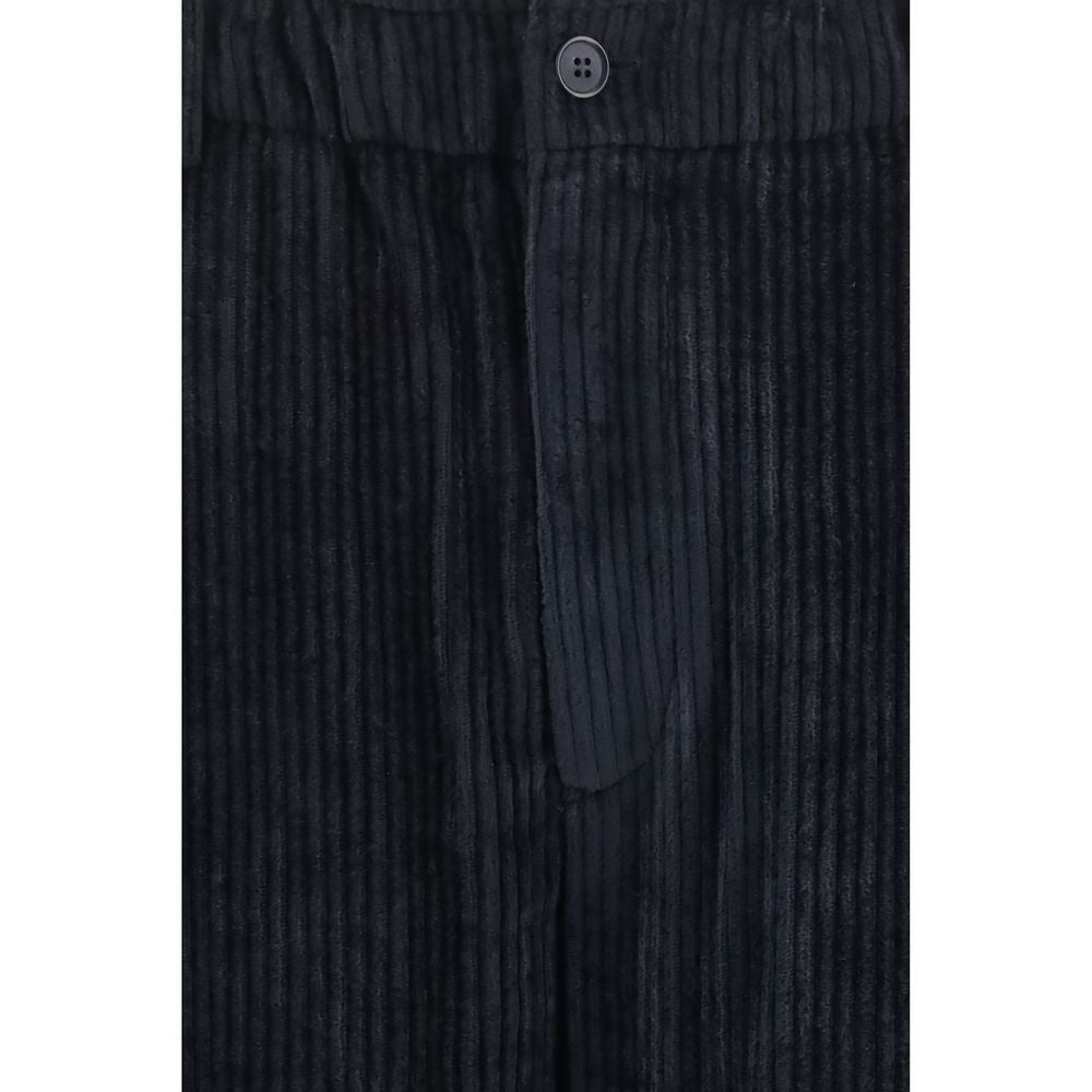 Black Viscose Casual Pants