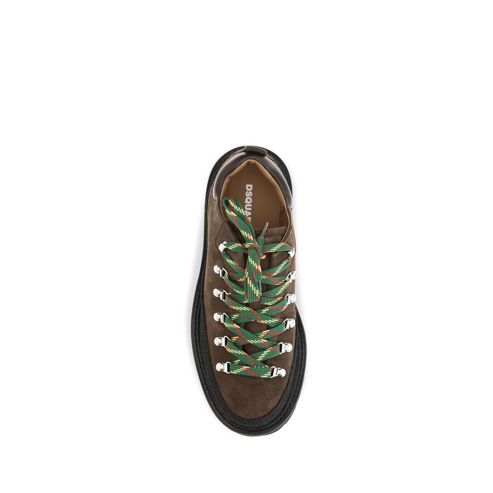Brown Calf Leather Bos Taurus Lace-Up Boots