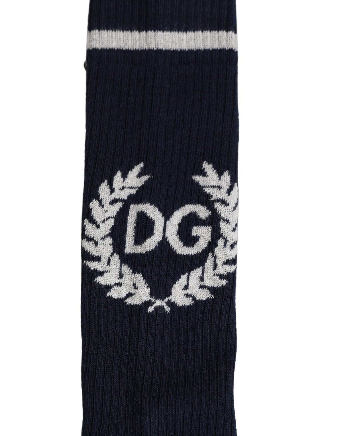 Men Navy Blue DG Logo Mid Calf Accessory Socks