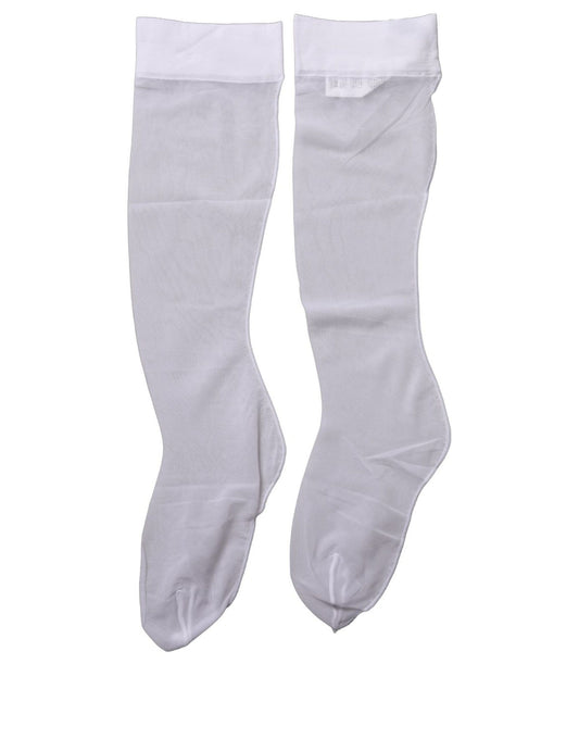 White Knee High Sheer Nylon Accessory Socks