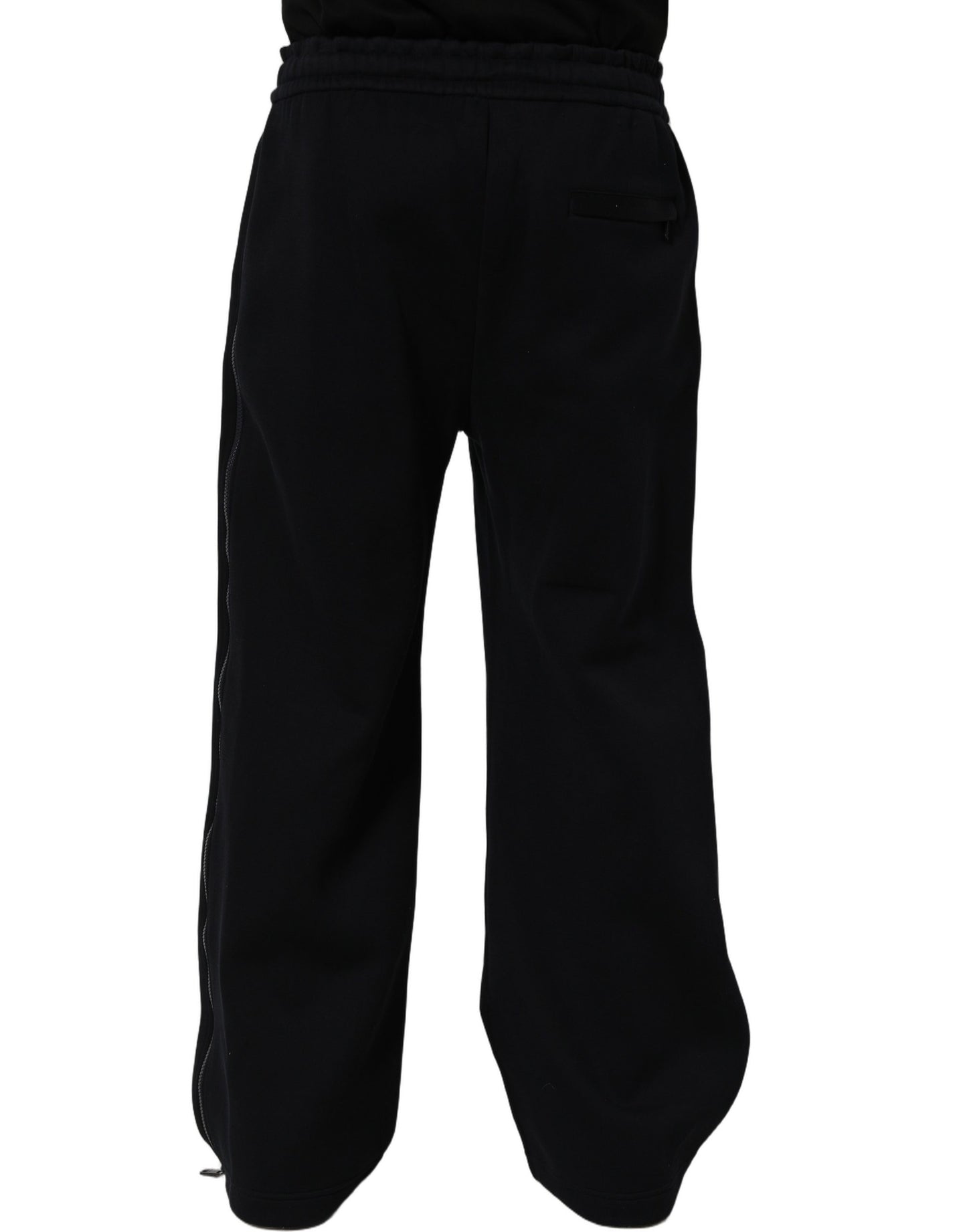 Dark Blue Relaxed Wide Leg Men Jogger Pants