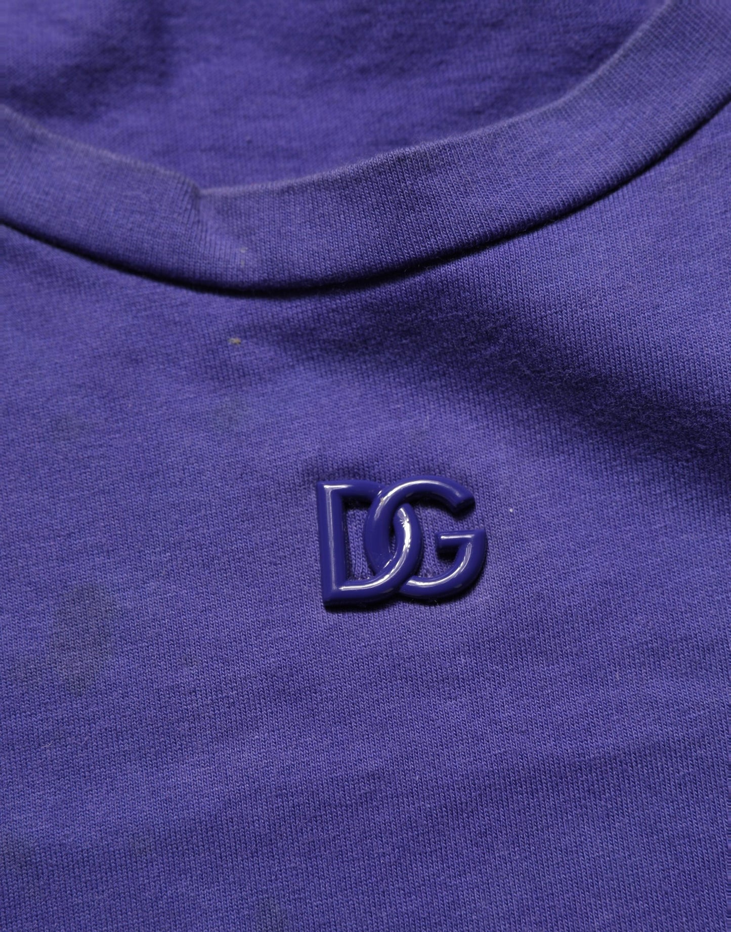 Violet Cotton Crew Neck Short Sleeve T-shirt