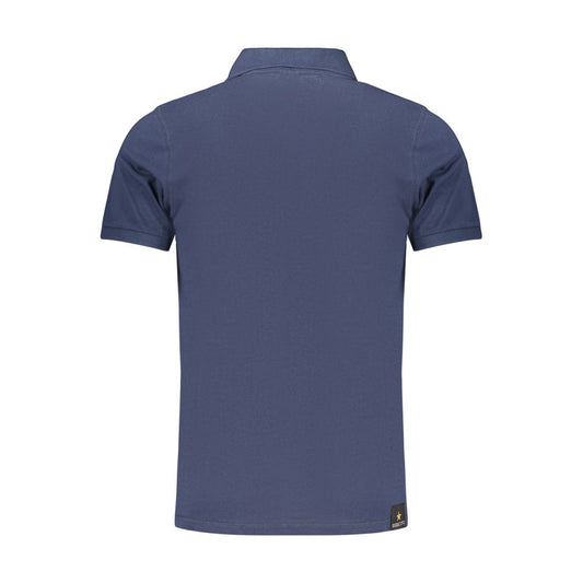 Blue Cotton Men's Polo Shirt
