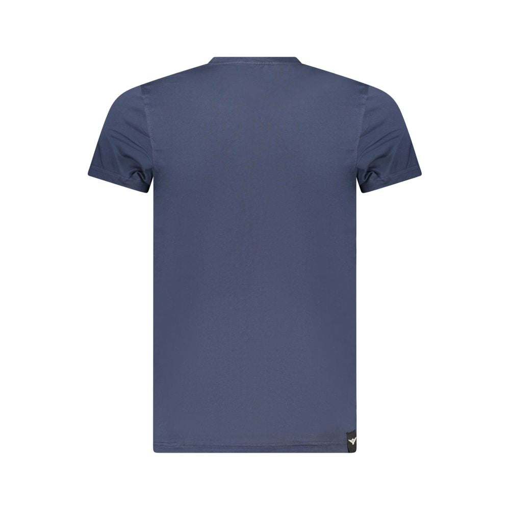 Blue Cotton Men's T-Shirt