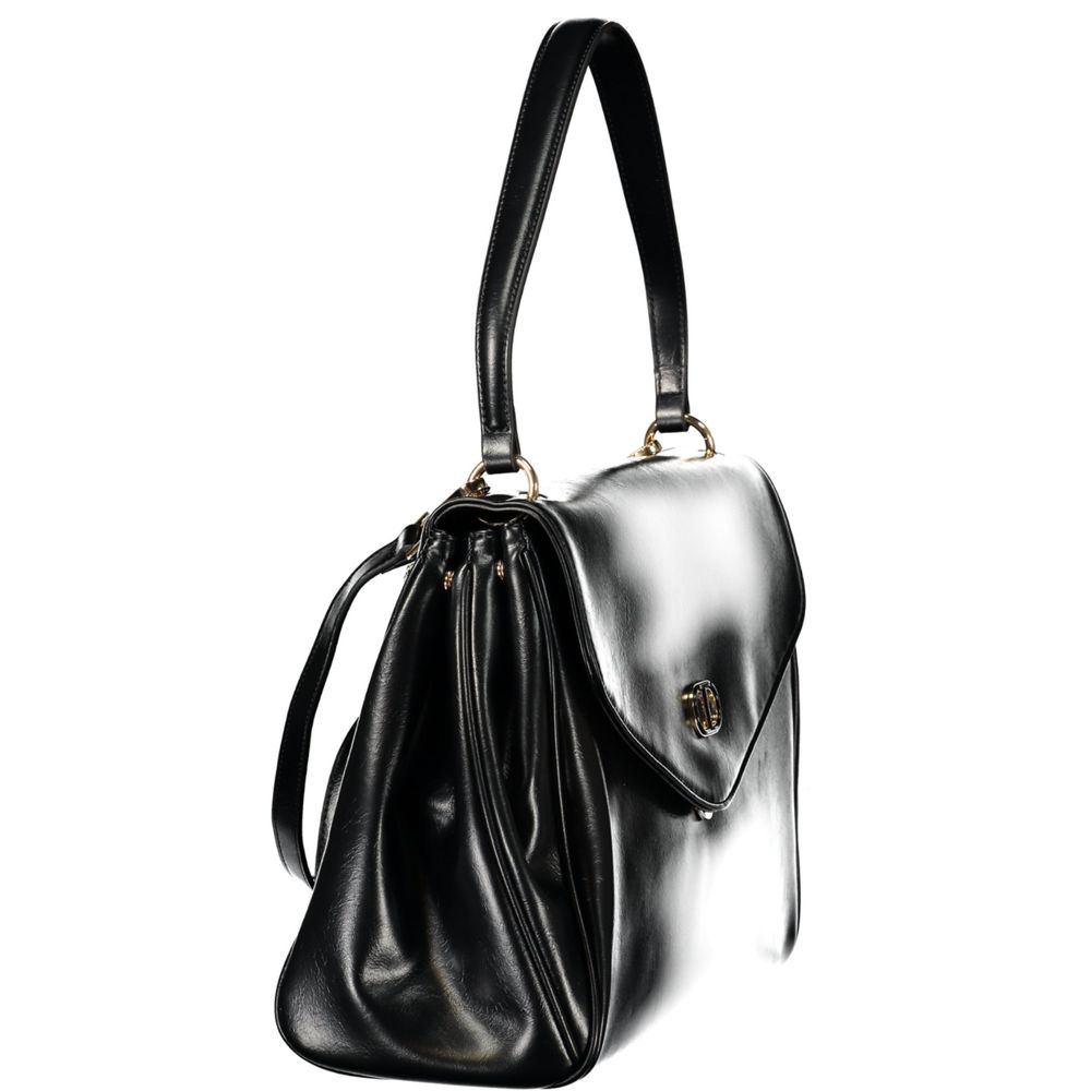 Black Polyurethane Women's Bag