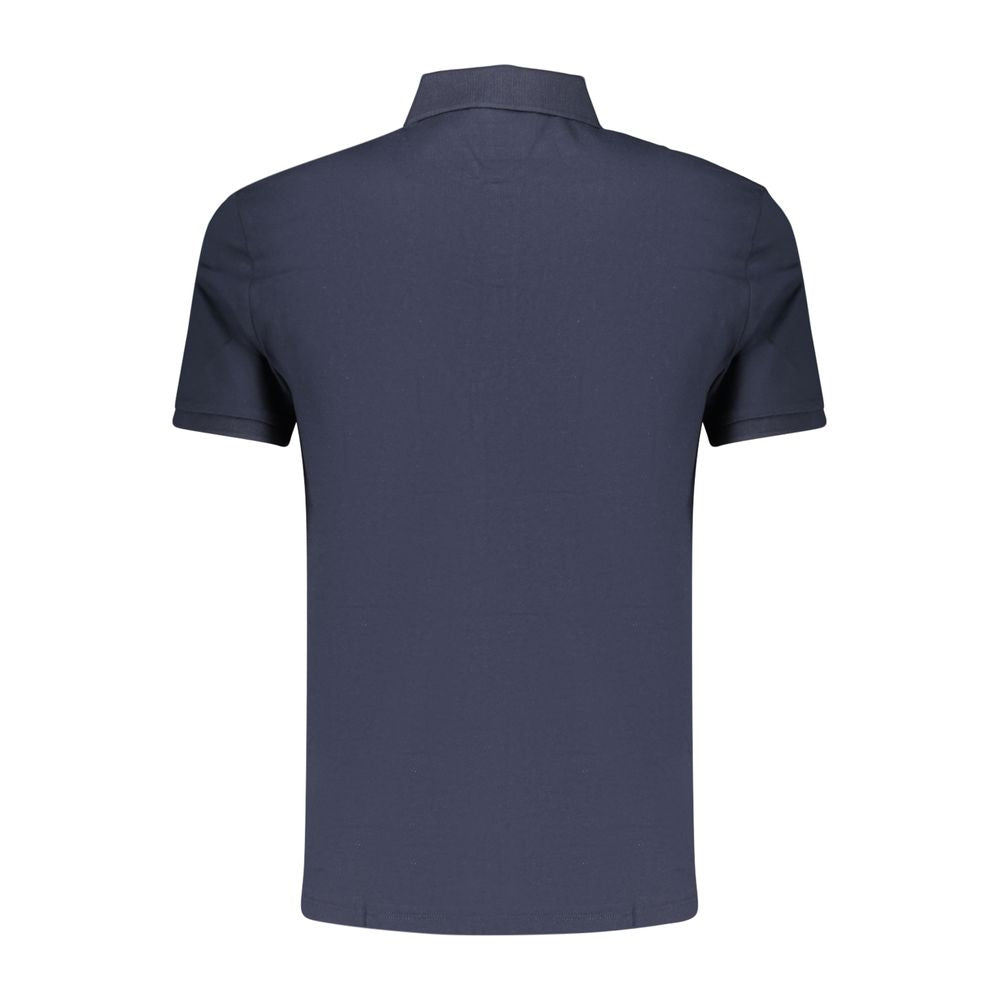Blue Cotton Men's Polo Shirt