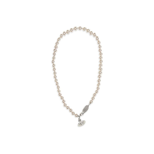 Beige Brass Necklace