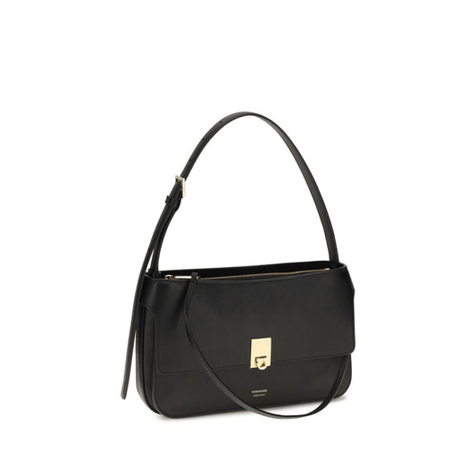 Black Calf Leather Bos Taurus Shoulder Bag