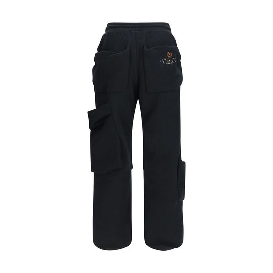 Black Cotton Athletic Pants