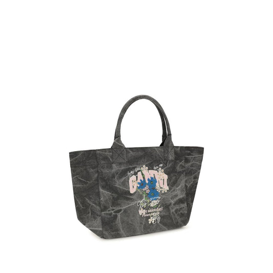 Gray Recycled Cotton Shoulder Bag
