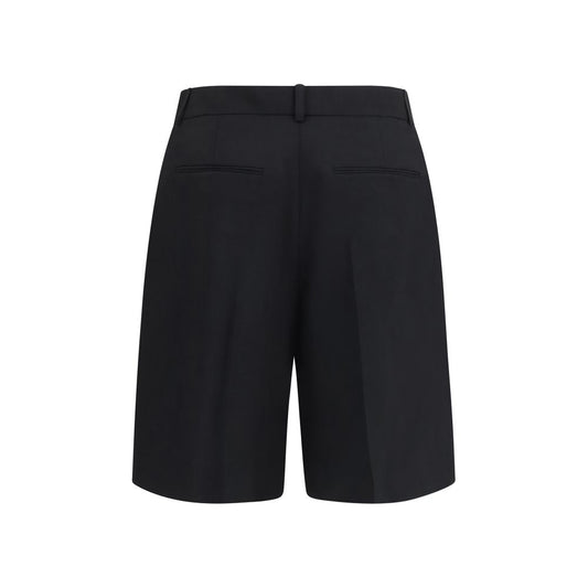 Black Wool Oves Aries Bermuda Shorts