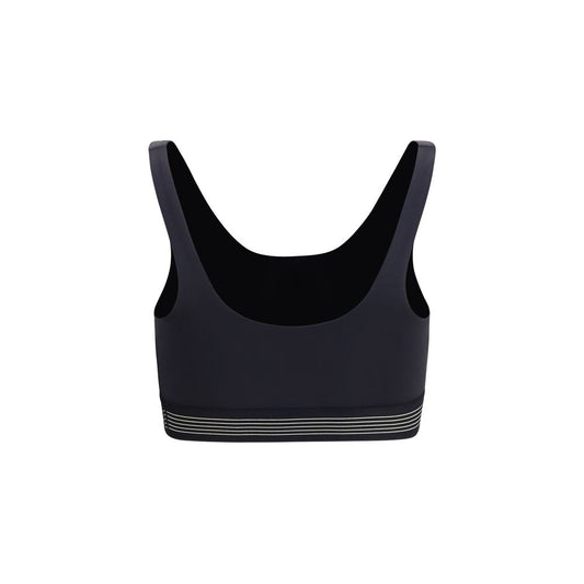 Black Polyester Sport Bra