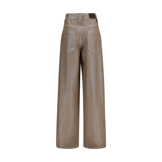 Beige Cotton Jeans Denim