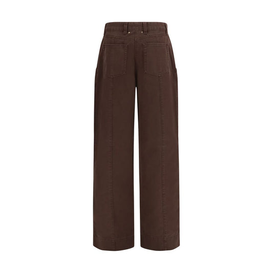 Brown Cotton Cargo Pants