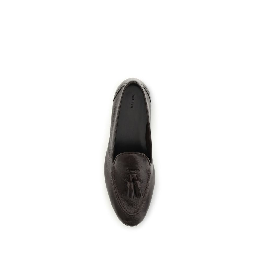 Brown Calf Leather Bos Taurus Slip-On Loafers