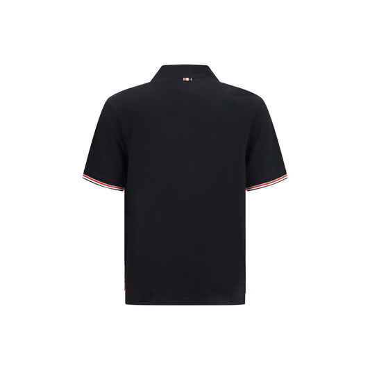 Black Cotton Polo Shirt