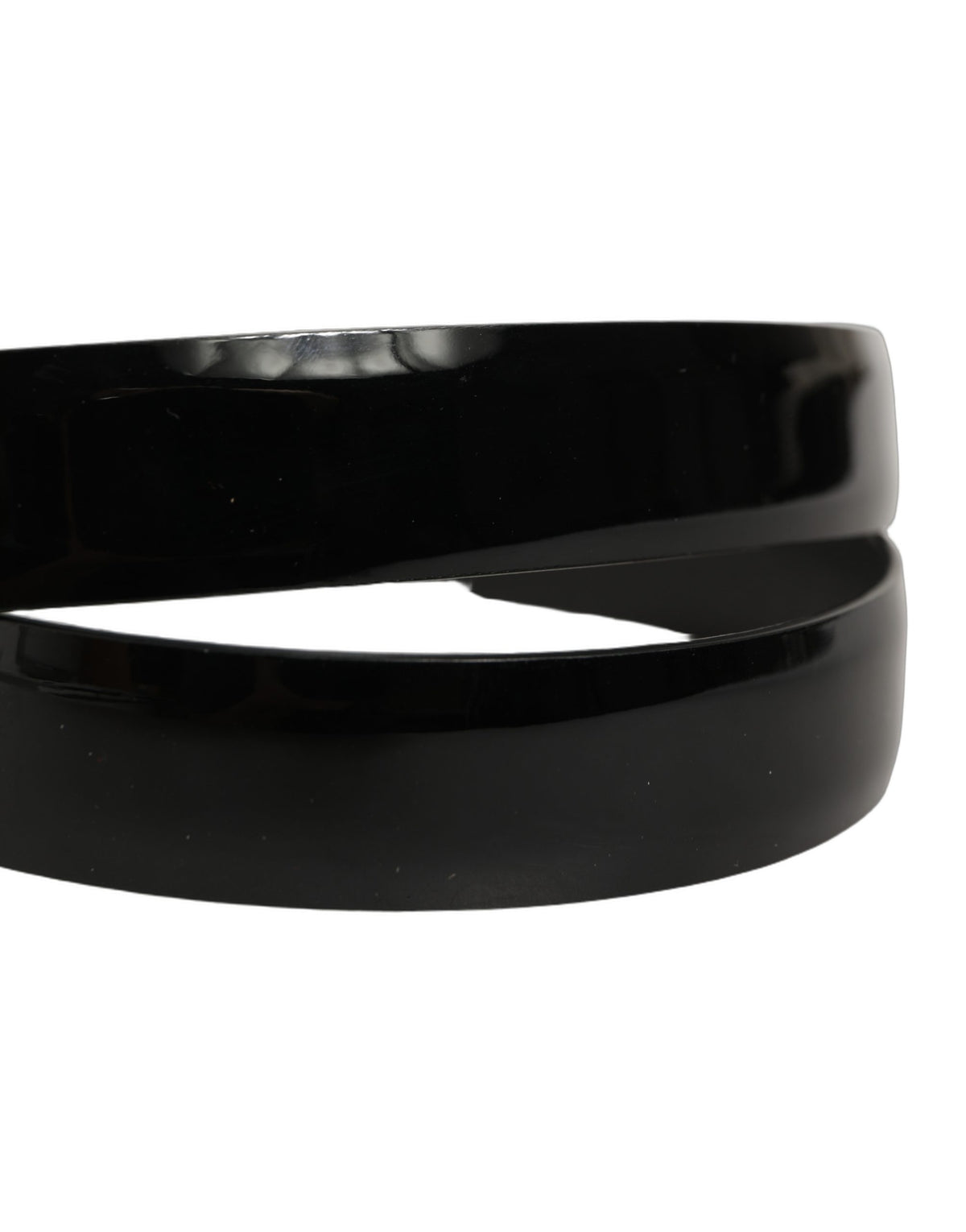 Black Classic Leather Gold Tone Buckle Belt