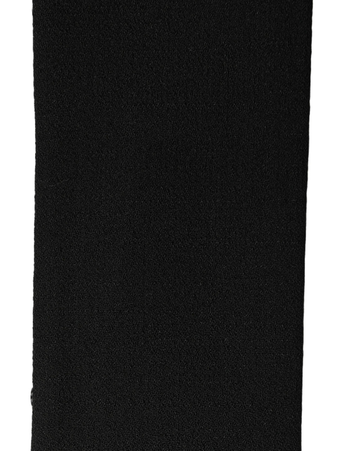 Men Black Wool Knitted Fringed Foulard Scarf