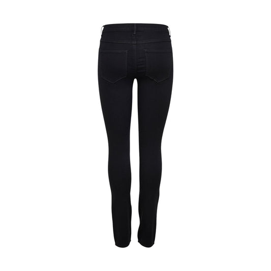 Black Viscose Skinny Jeans