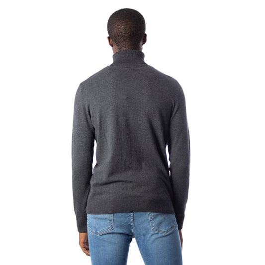 Gray Cotton Turtleneck