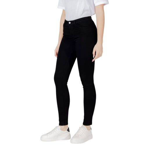 Black Cotton Skinny Jeans