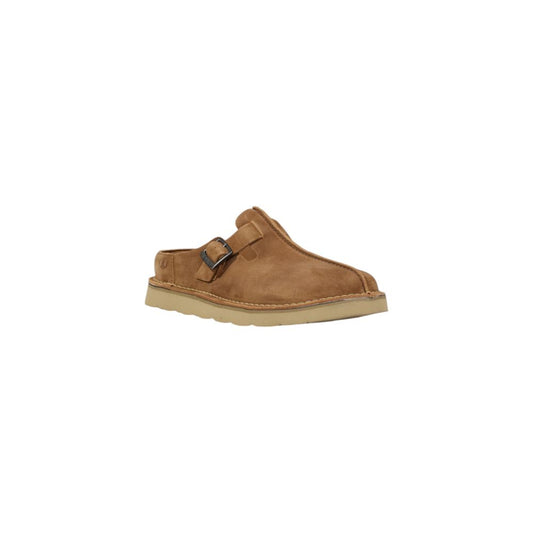 Beige Suede Leather Clogs