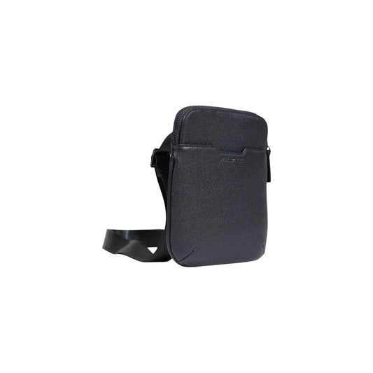 Black Polyester Messenger Bag