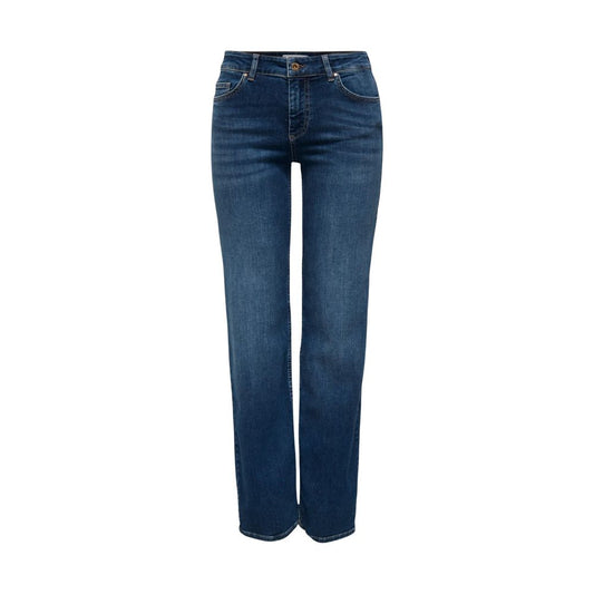 Blue Cotton Bootcut Jeans
