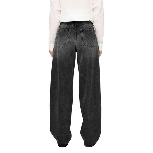 Black Recycled Cotton Mom Jeans