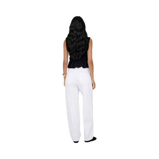 White Cotton Mom Jeans