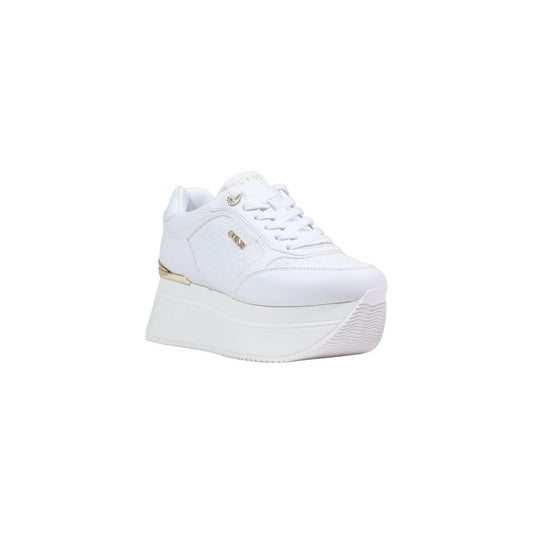 White Polyethylene Platform Sneakers