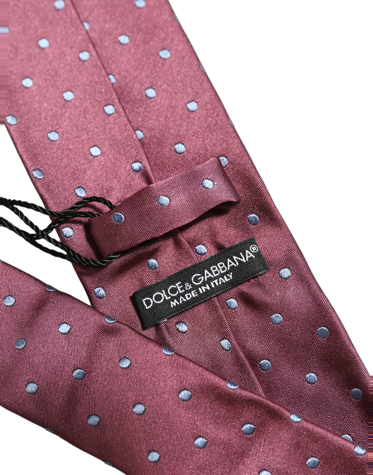 Men Maroon Silk Polka Dot Adjustable Tied Necktie Tie