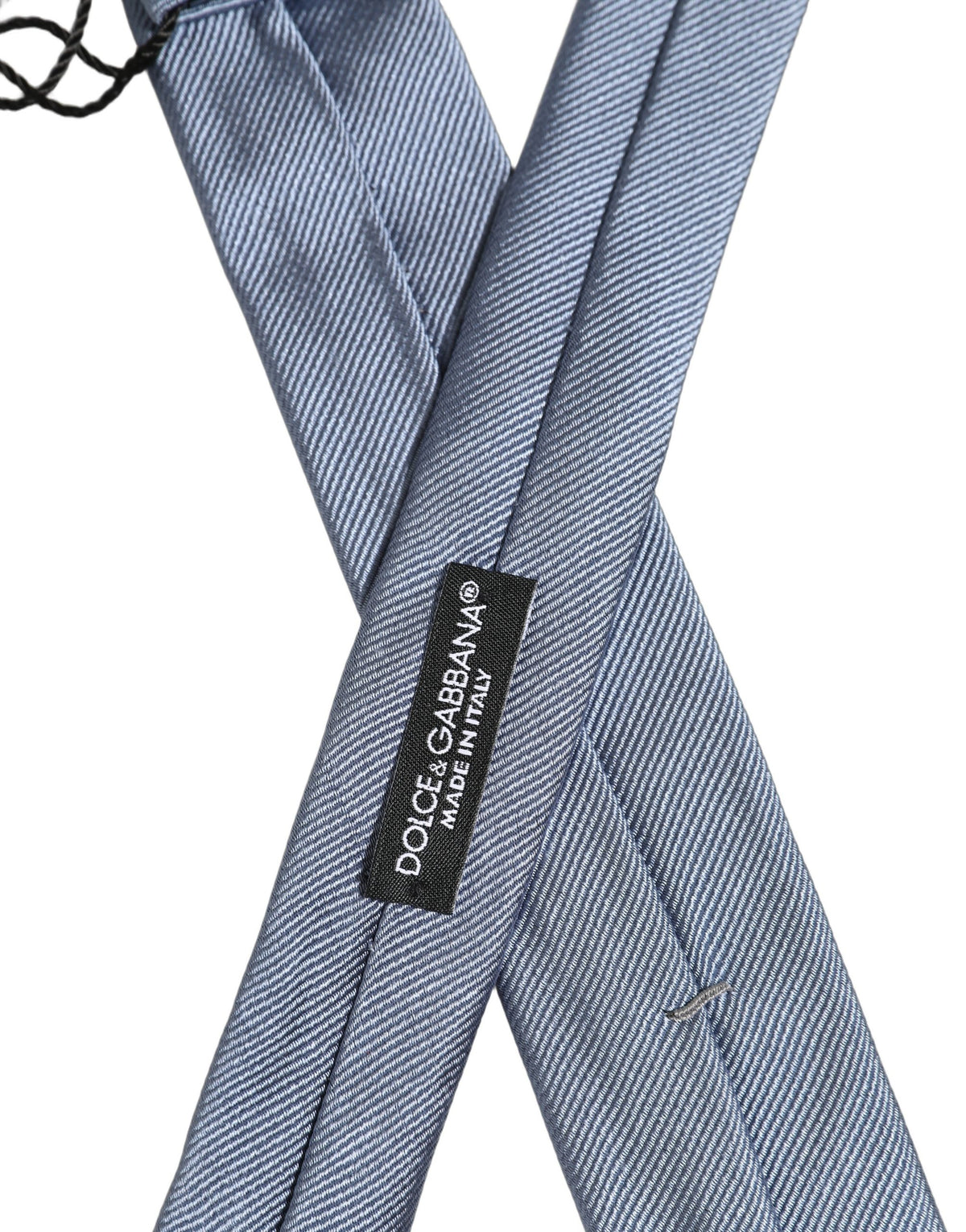 Men Light Blue Textured Silk Adjustable Tied Necktie Tie