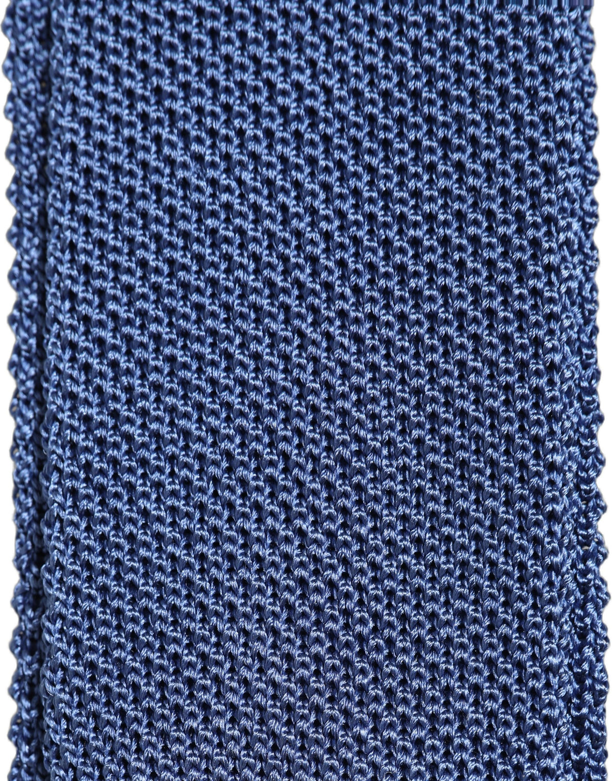 Men Blue Silk Knitted Skinny Adjustable Tied Necktie Tie