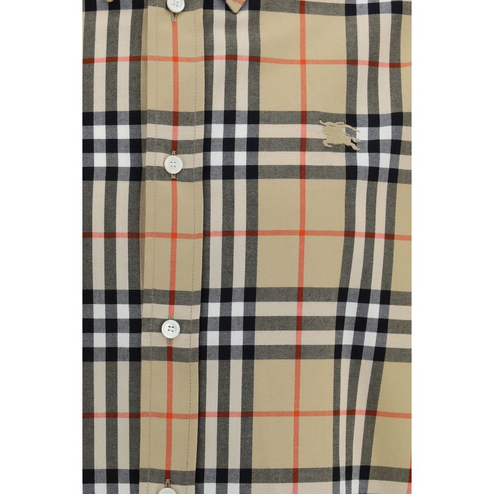 Beige Cotton Pattern Shirt