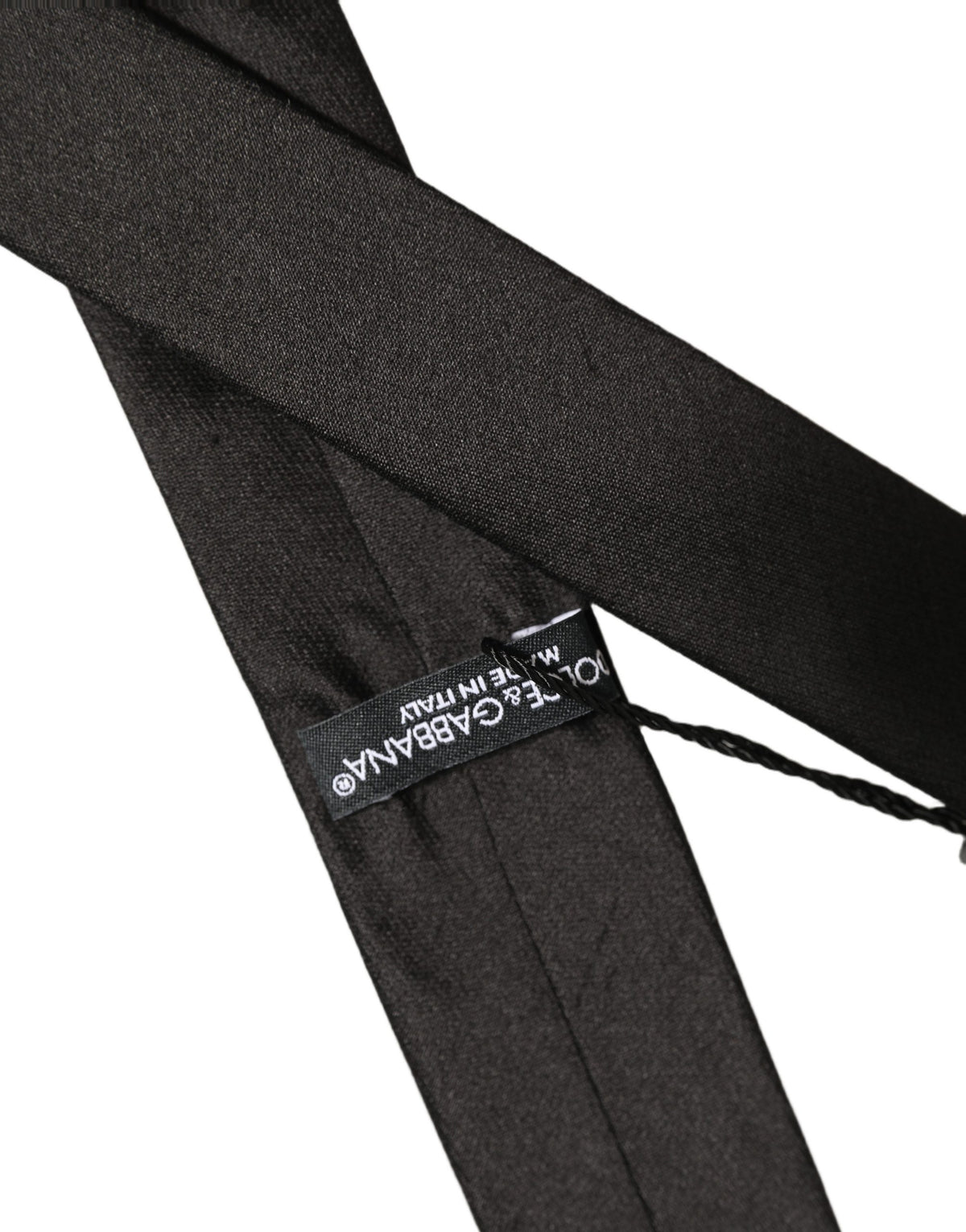 Black Satin Textured Adjustable Necktie Men Accessory Tie