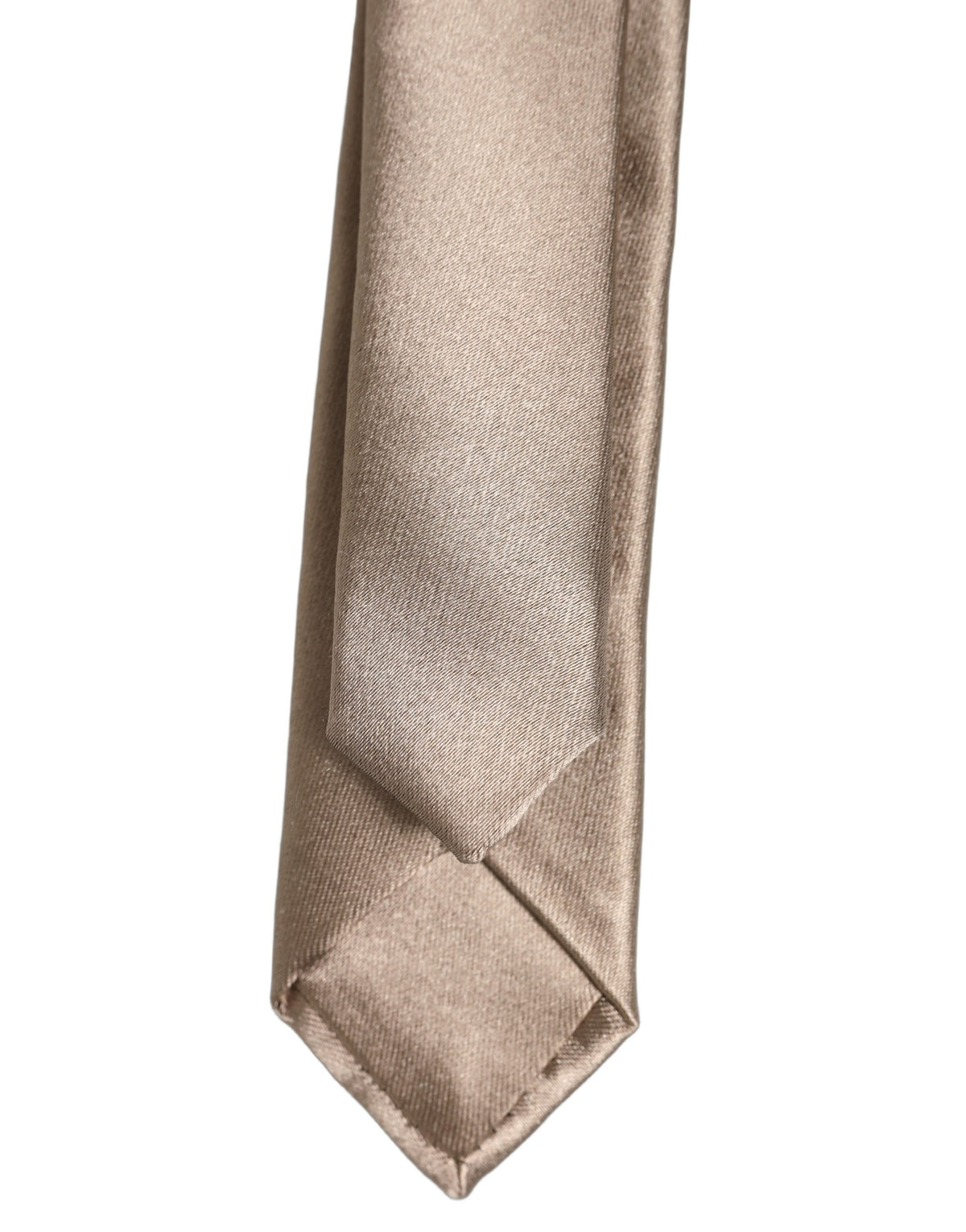 Brown Satin 100% Silk Adjustable Tied Men Necktie Tie