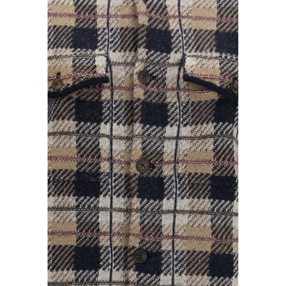 Brown Cashmere Pattern Shirt