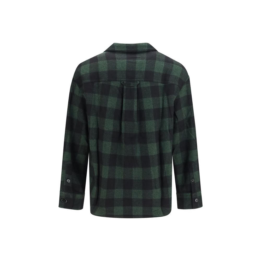 Bicolor Wool Oves Aries Pattern Shirt