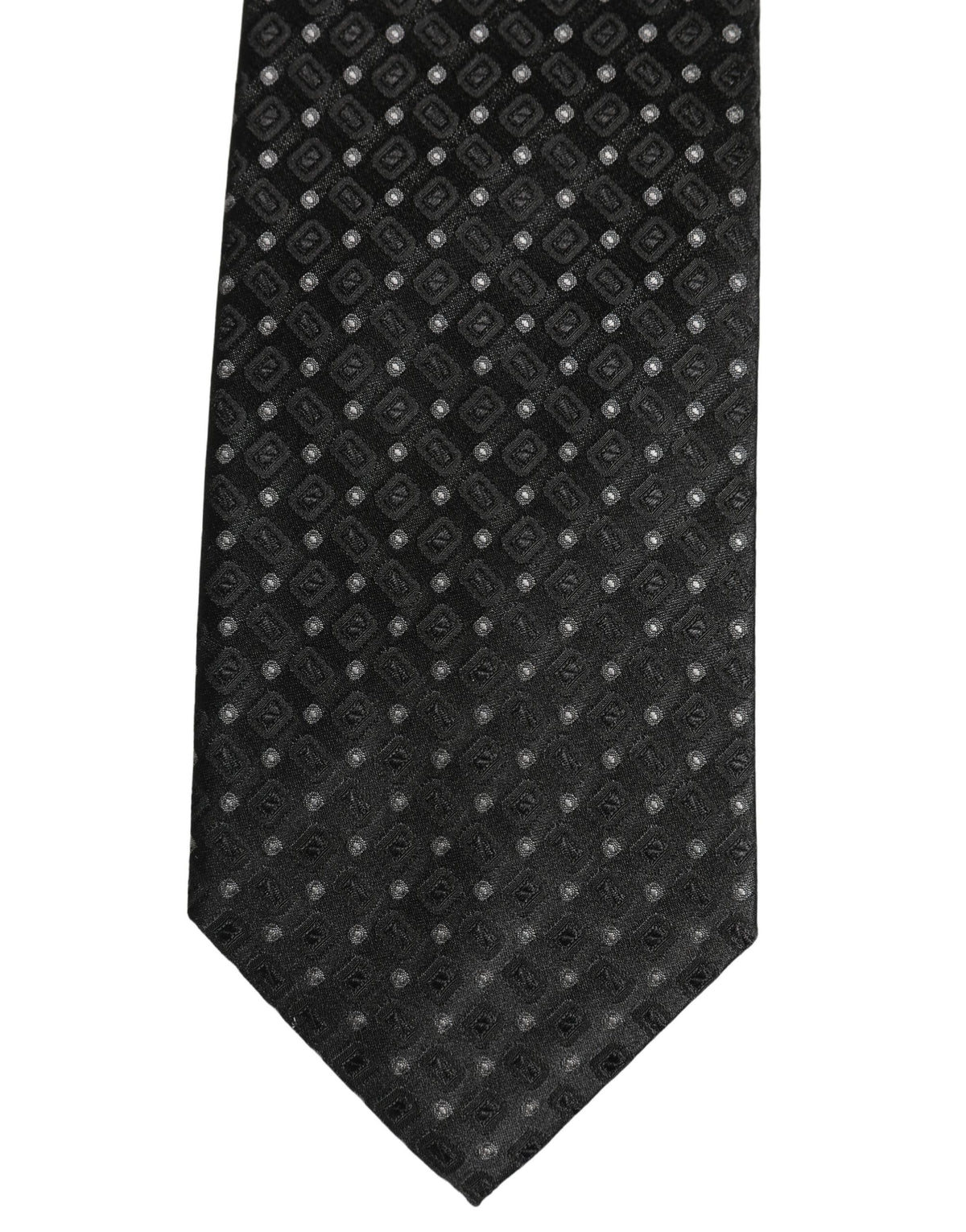Black Jacquard Silk Adjustable Men Necktie Accessory Tie