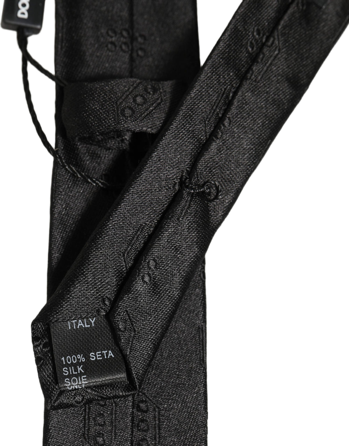 Black Silk Jacquard Adjustable Men Necktie Accessory Tie