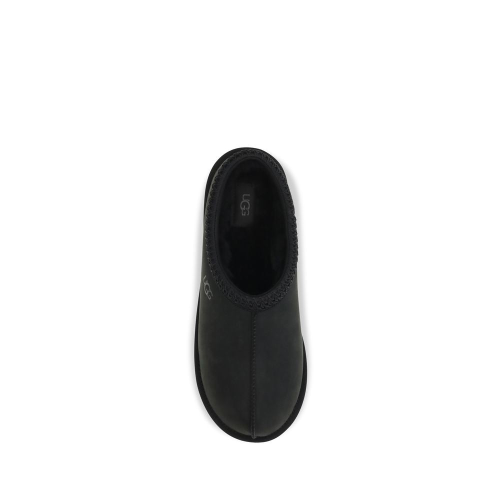 Black Nubuc Leather Clogs