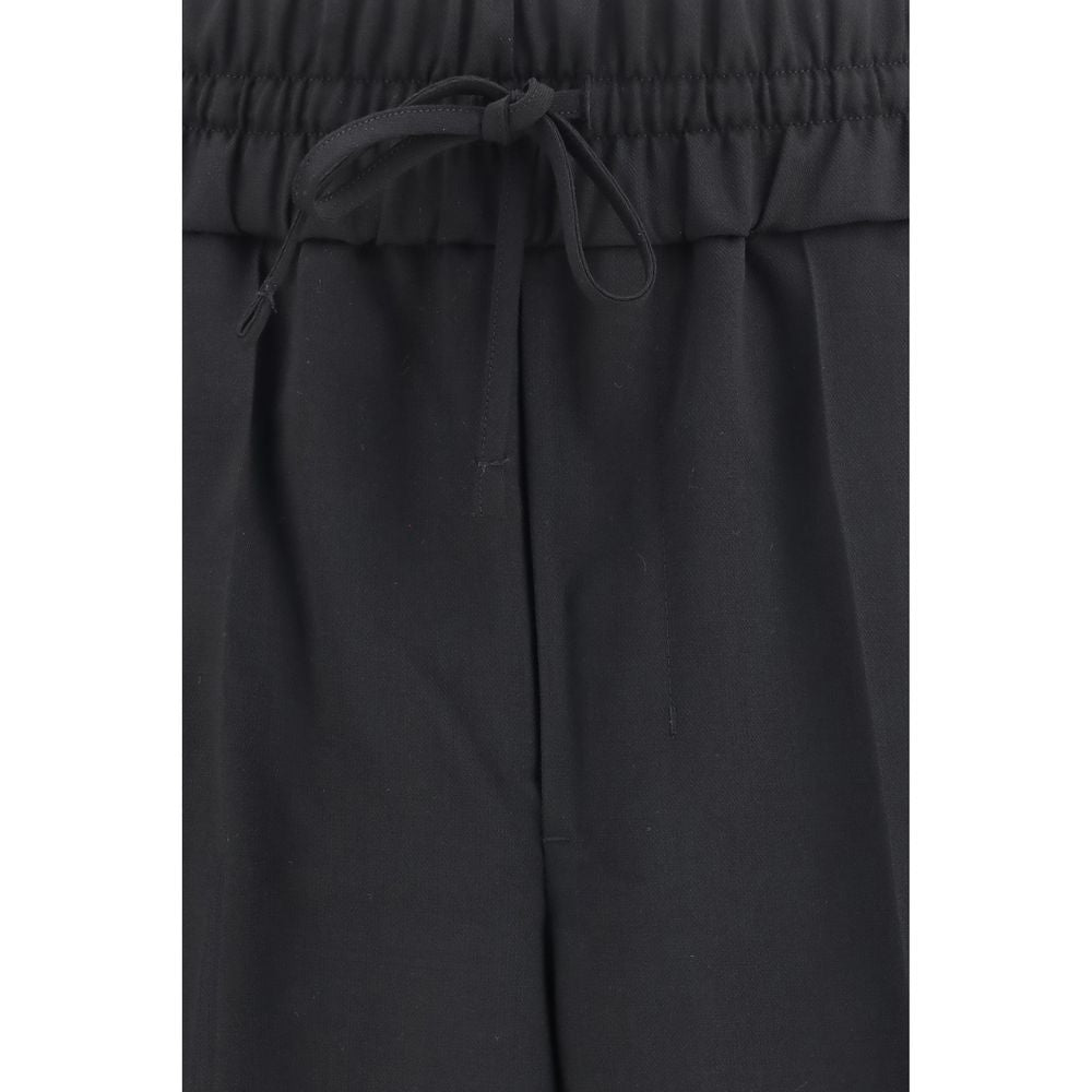 Black Wool Oves Aries Casual Pants