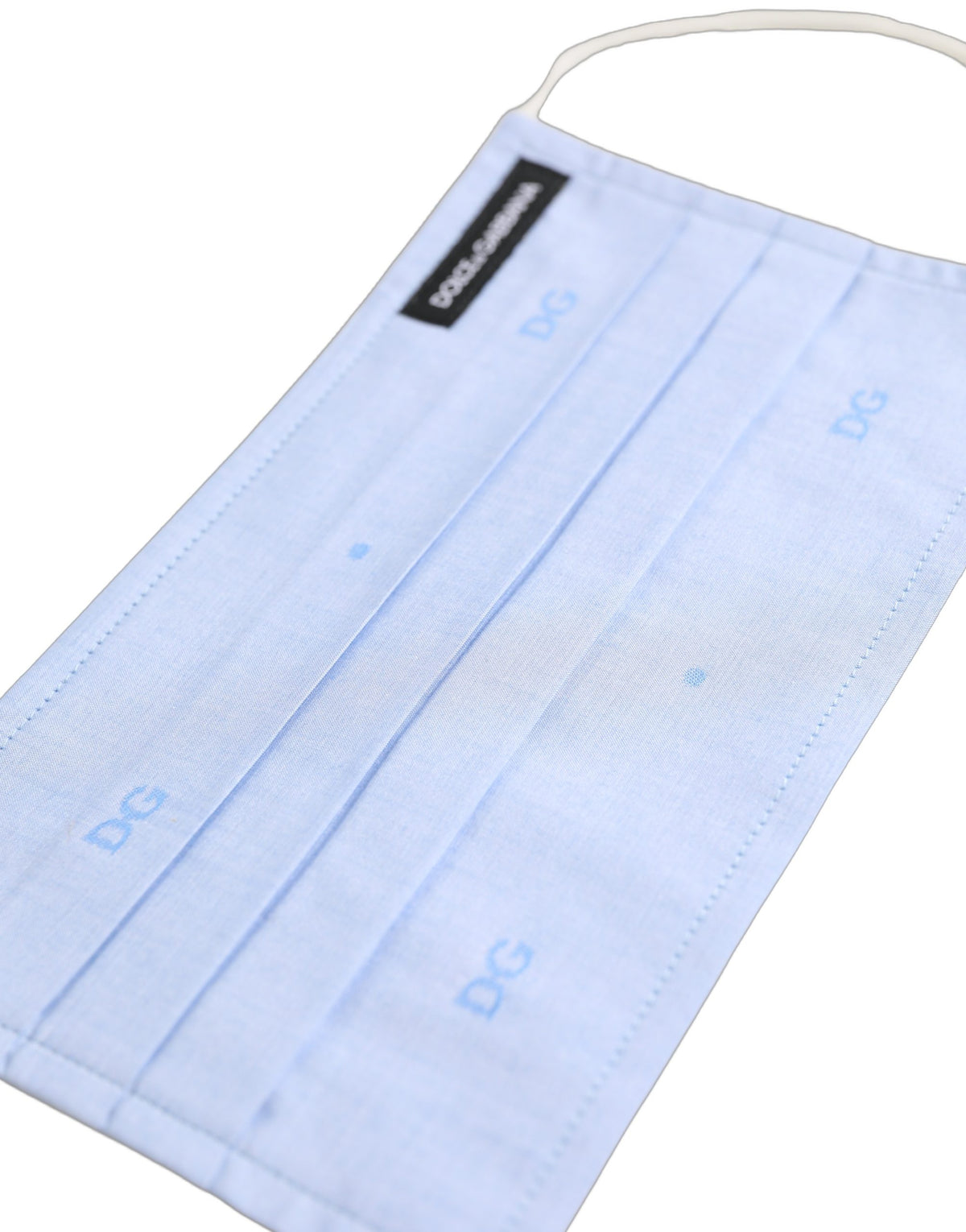 Light Blue DG Monogram Pleat Elastic Ear Strap Face Mask