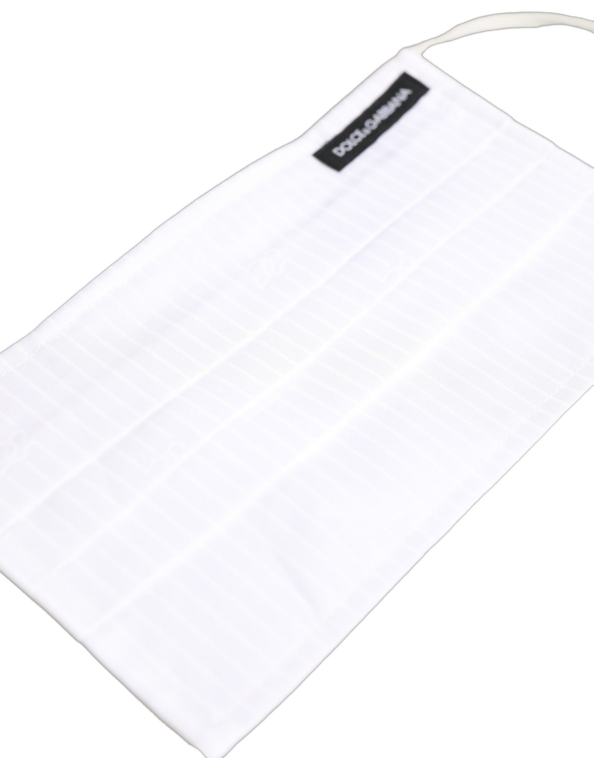 White 100% Cotton Pleated Elastic Ear Strap Face Mask