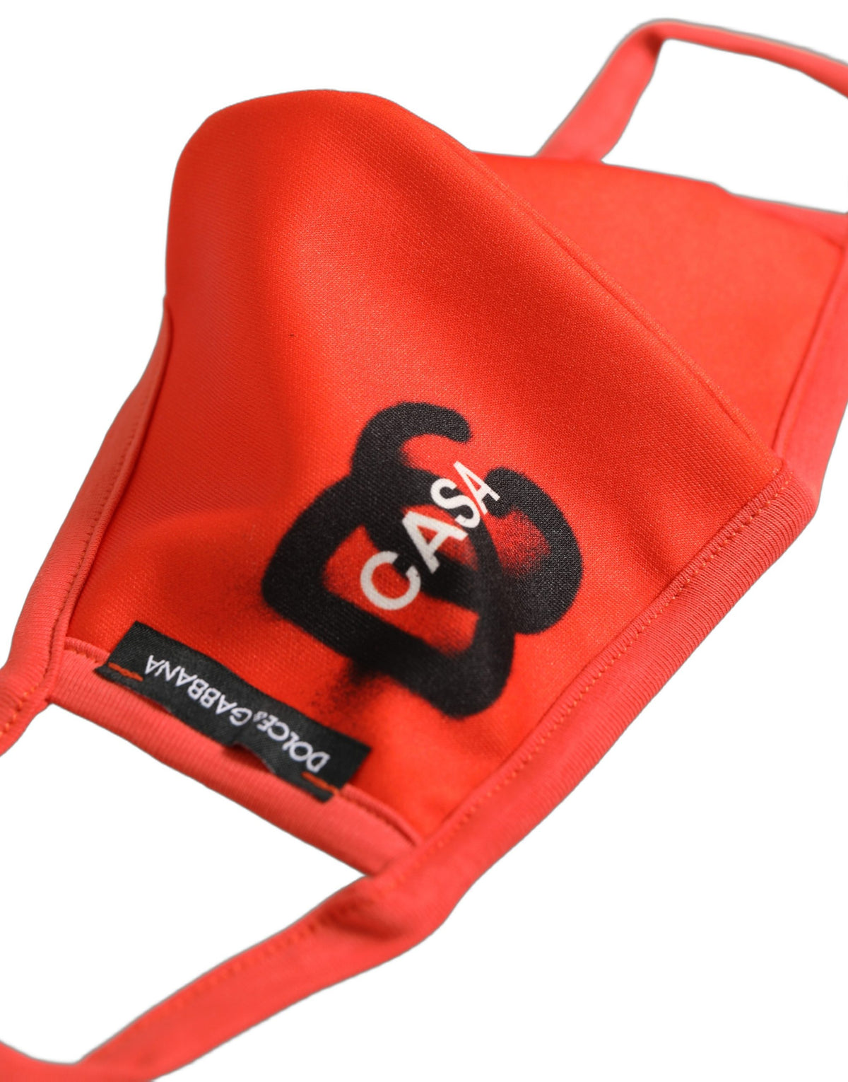 Red Polyester DG CASA Logo Elastic Ear Strap Face Mask